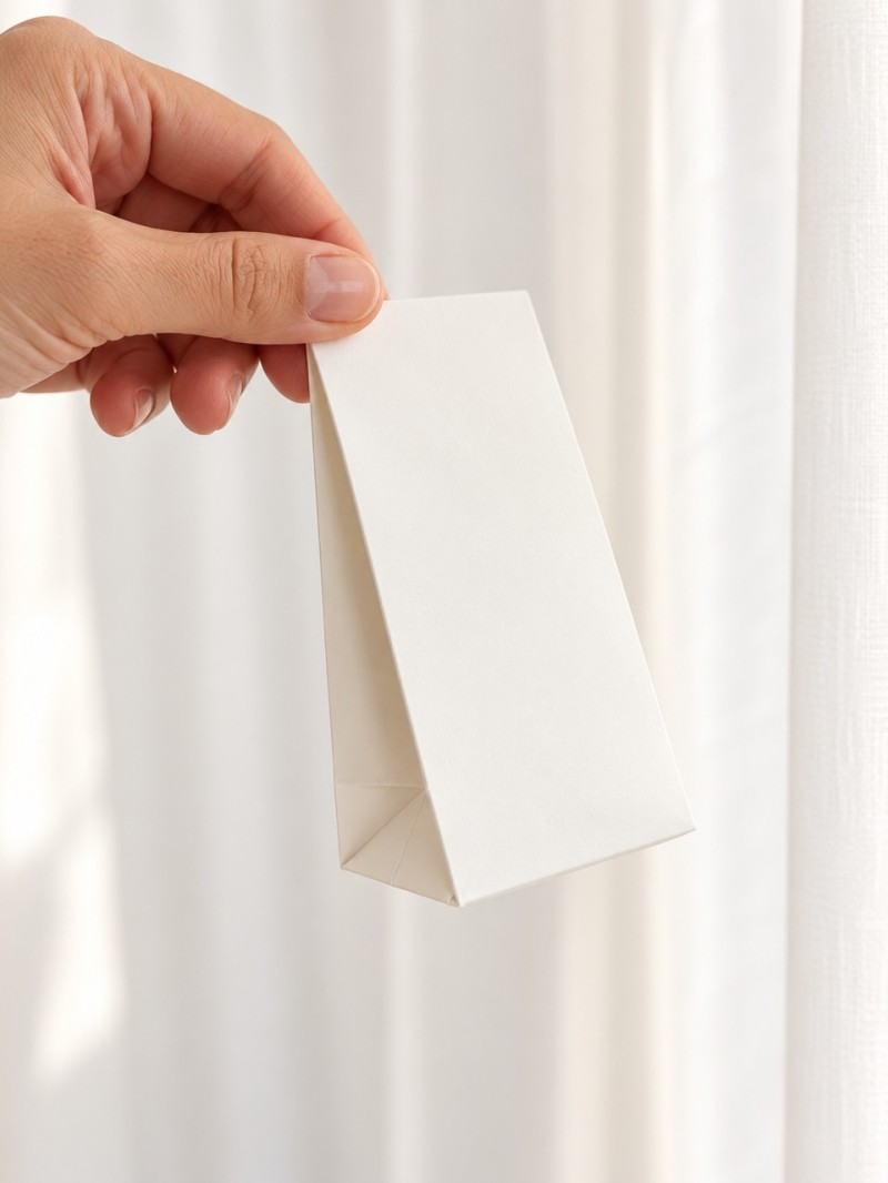 Pochette cadeau - Blanche (6x4x10cm)