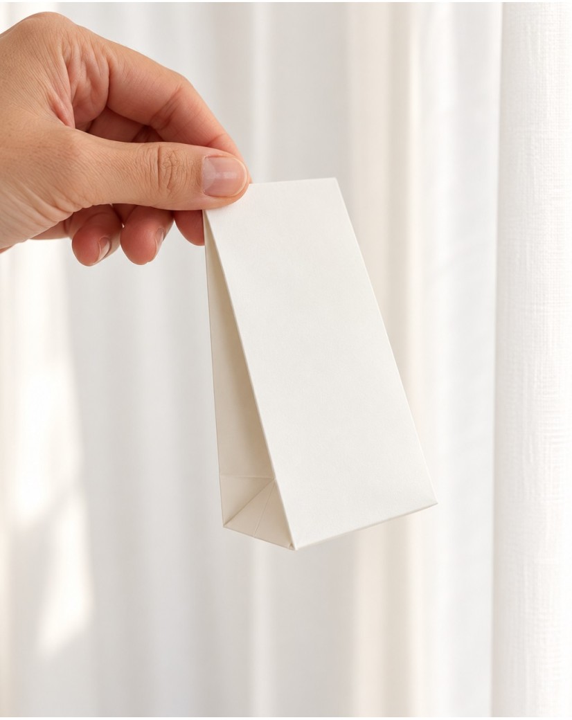 Pochette cadeau - Blanche (6x4x10cm)
