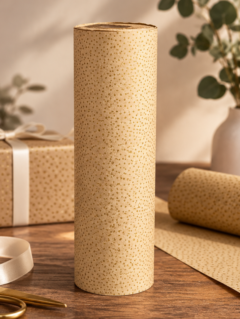 Papier cadeaux - Kraft Doré 50cm x 50m