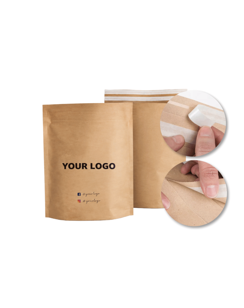 Customized ecological envelopes in recycled kraft - Order now
