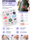 Sticker DTF UV personnalisable avec votre logo