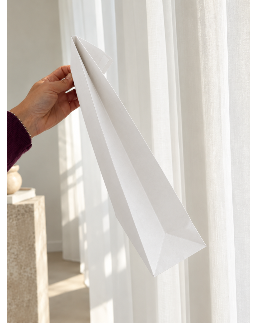 Pochette cadeau sans impression - Blanche M (22x8x29cm)