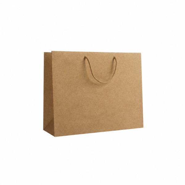 Luxury paper bags - Kraft L - Drawstring handles
