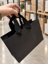 Sac Papier Noir Poignée - Ruban Noir(25x9x18cm)