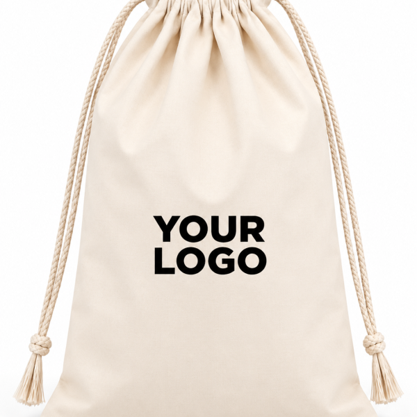 Pochon en coton naturel personnalisable - XXL (75x50cm)