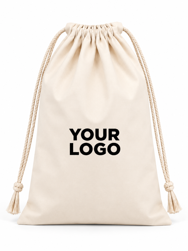 Pochon en coton naturel personnalisable - XXL (75x50cm)