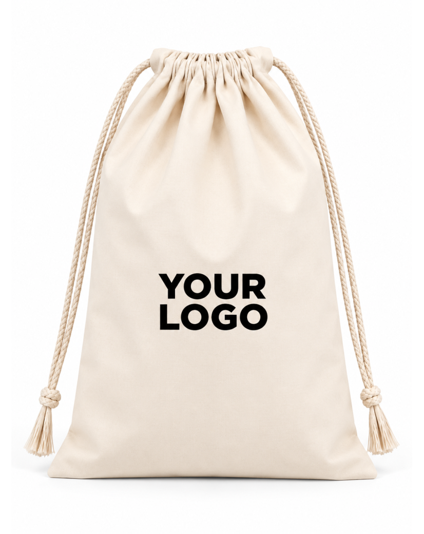 Pochon en coton naturel personnalisable - XXL (75x50cm)