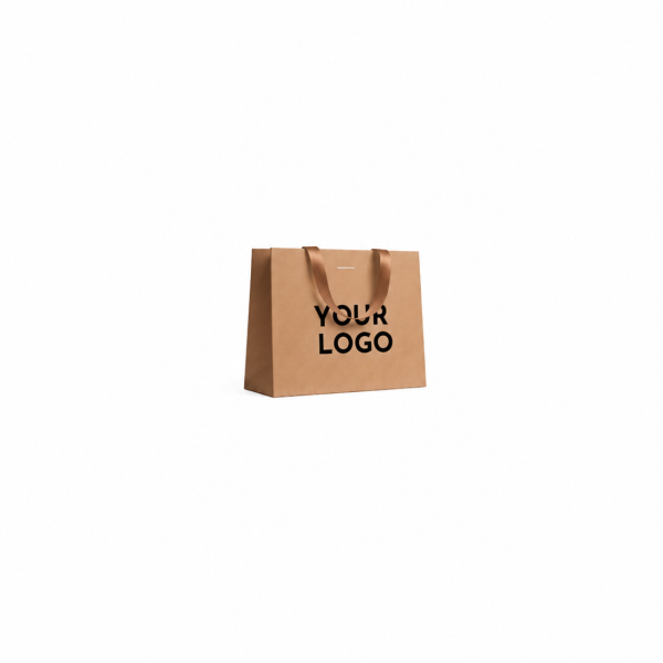 Sac personnalisable papier luxe kraft S 25 × 10 × 20 cm | Prix réduit