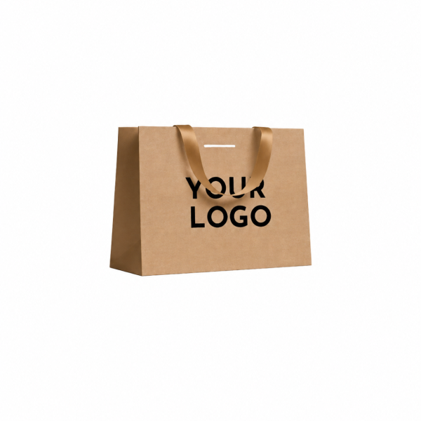 Sac papier luxe kraft personnalisé L 45 × 14 × 35 cm | Prix réduit