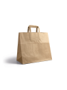 Flachgrifftasche - Kraft snack takeaway ohne Aufdruck
