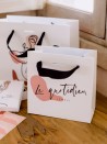 Luxe paper bag with ribbon handle - White XS