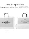 Black twisted handle bag - White M HORIZONTAL