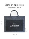 Bolso GRENOBLE – Gris – M (35,5x11x28,5 cm)