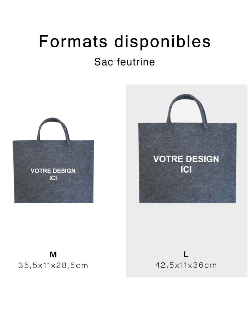 Tragetasche GRENOBLE – Grau – L (42,5x11x36 cm)