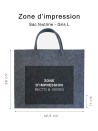 Bolso GRENOBLE – Gris – L (42,5x11x36 cm)