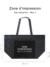 Sac Non Tissé Personnalisé Noir – Cabas Publicitaire modèle Nice L | Moonpack