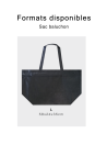 Non-woven bag, Baluchon model – Black L, without printing