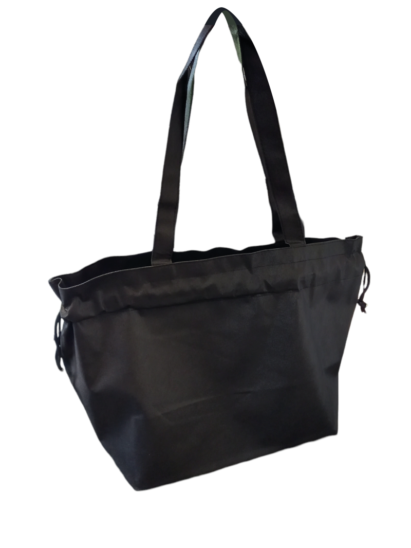 Non woven bag model Baluchon - zwart L onbedrukt