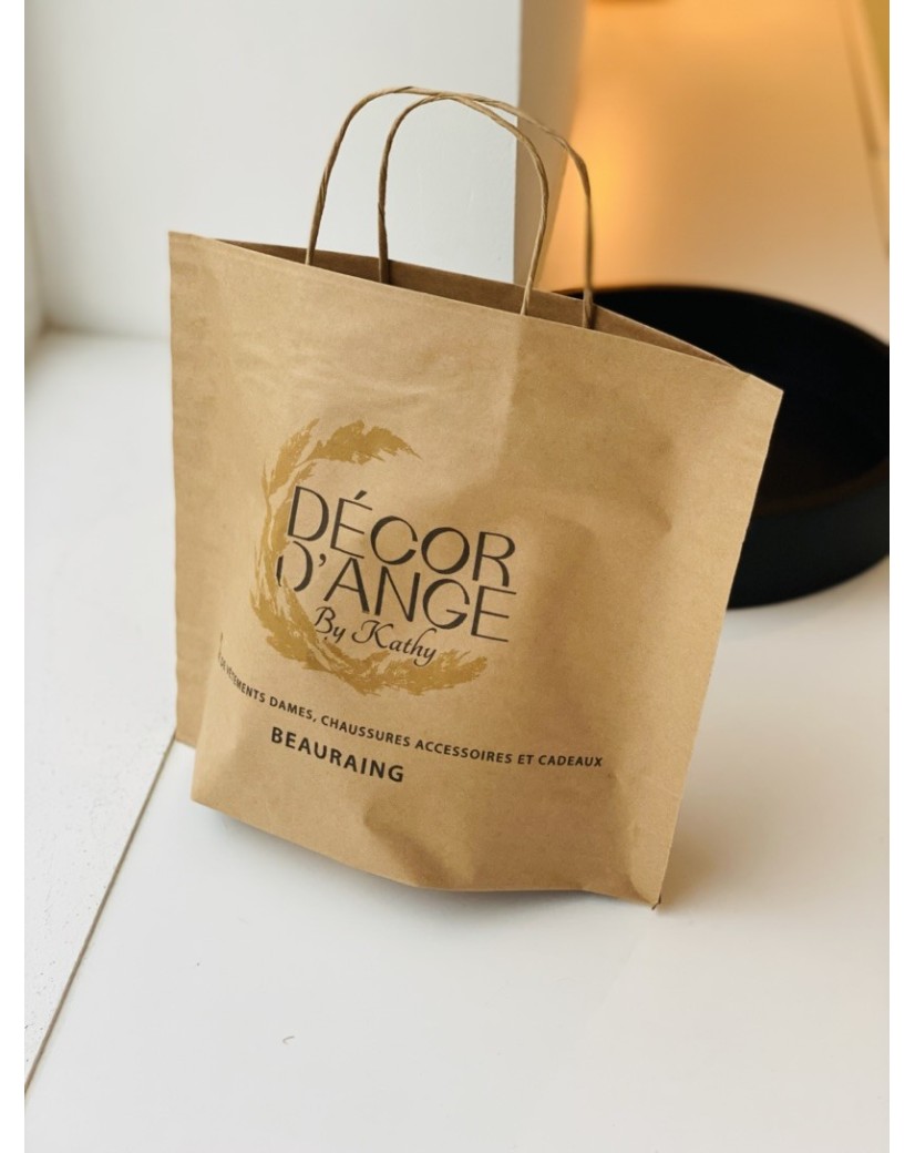Braune Papiertüten im Querformat – Größe S (33×10×24 cm)