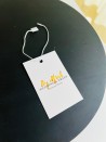 Clothing label - White with cord