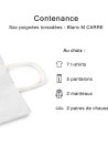 Weiße Papiertüten mit Kordelgriffen – Größe M Quadratisch (30,5×17×34 cm)