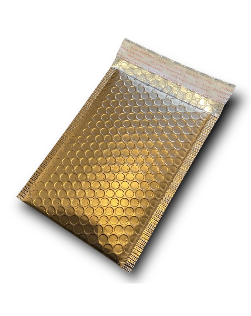 Metallic Bubbel Envelop - Goud Mat S