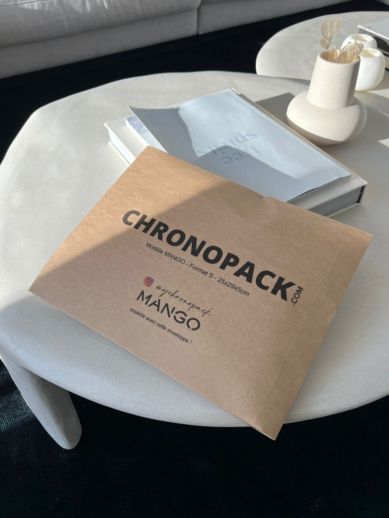 Extra starker wiederverschließbarer Kraftpapier-Versandbeutel Mango L (38x9x58cm)