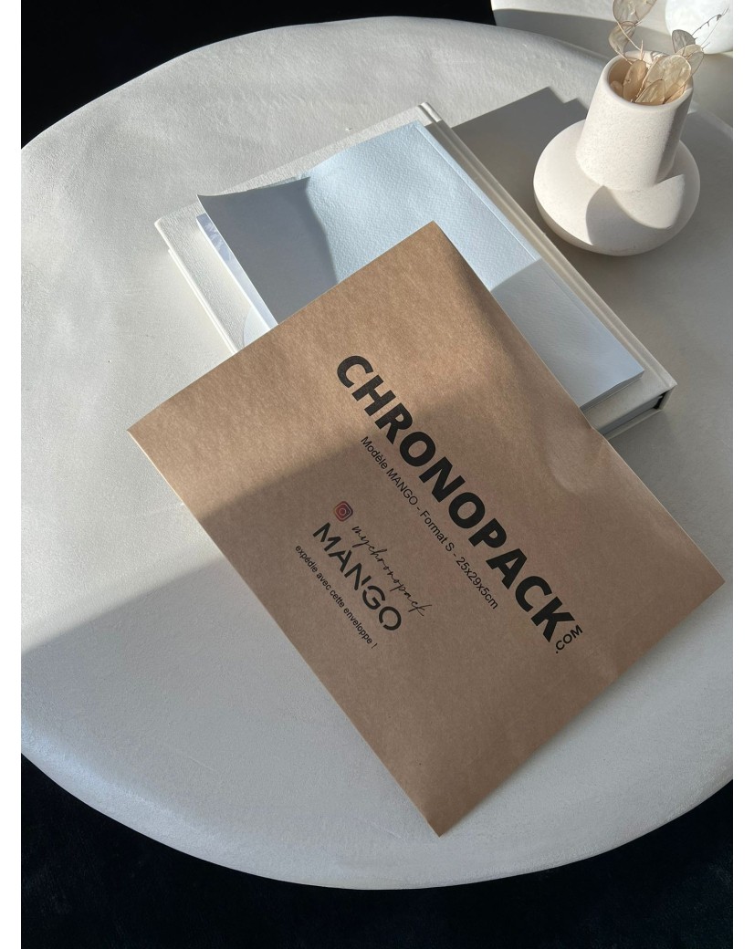 Extra starker wiederverschließbarer Kraftpapier-Versandbeutel Mango L (38x9x58cm)