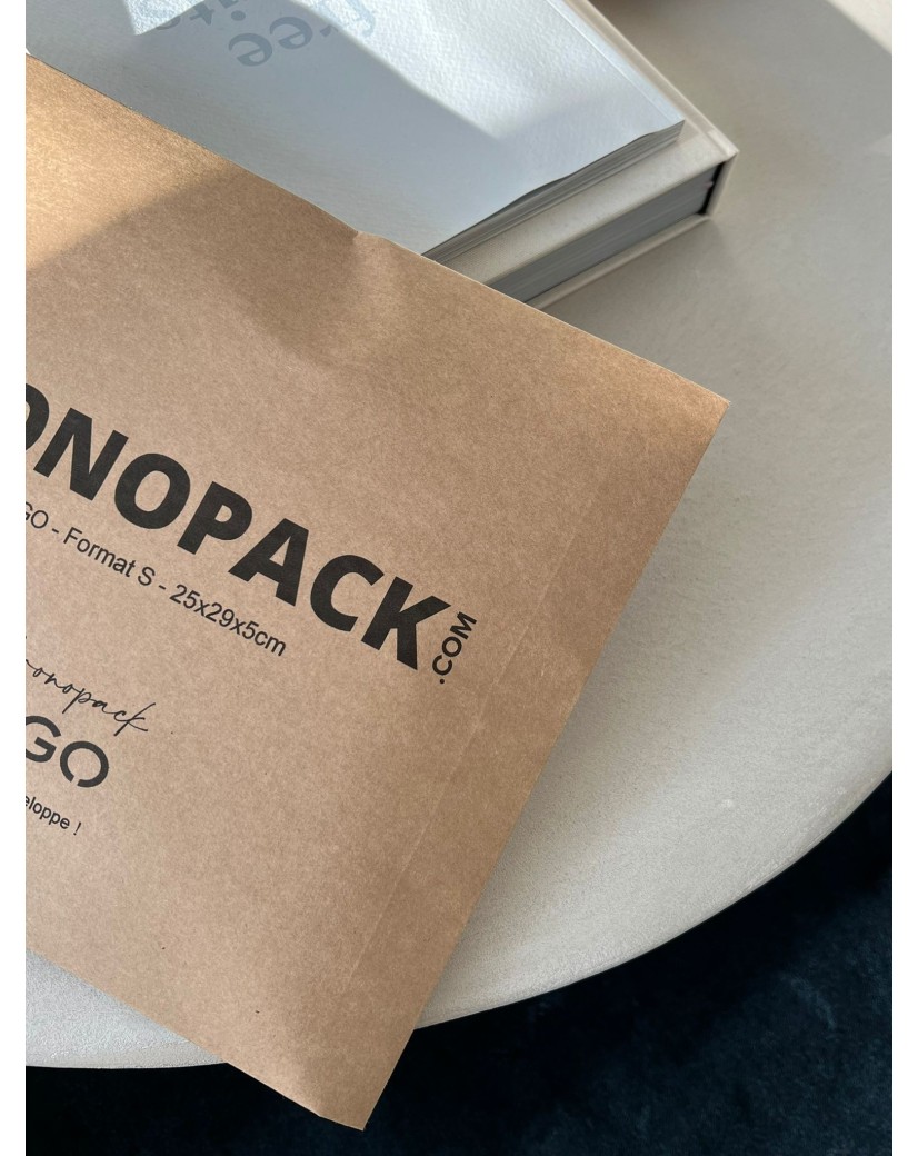 Extra starker wiederverschließbarer Kraftpapier-Versandbeutel Mango L (38x9x58cm)