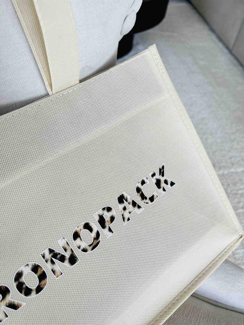 NONWOVEN DRAAGTAS "LYON" - BEIGE XL (55X14X40CM)