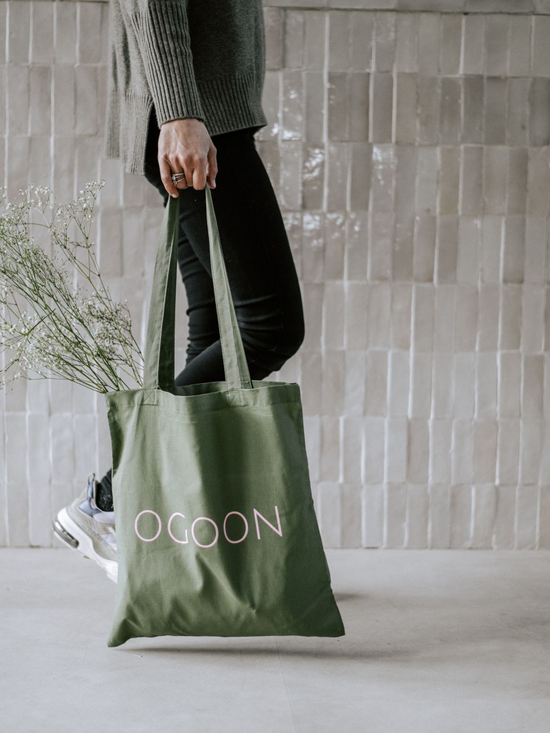 TOTEBAG "PARIJS" KAKI (38X42CM)