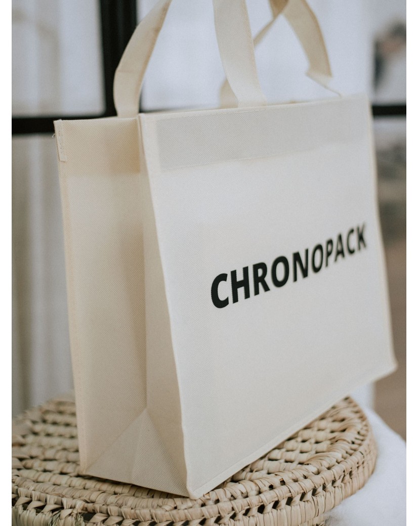 NONWOVEN DRAAGTAS "LYON" - BEIGE L (45X15X35CM)