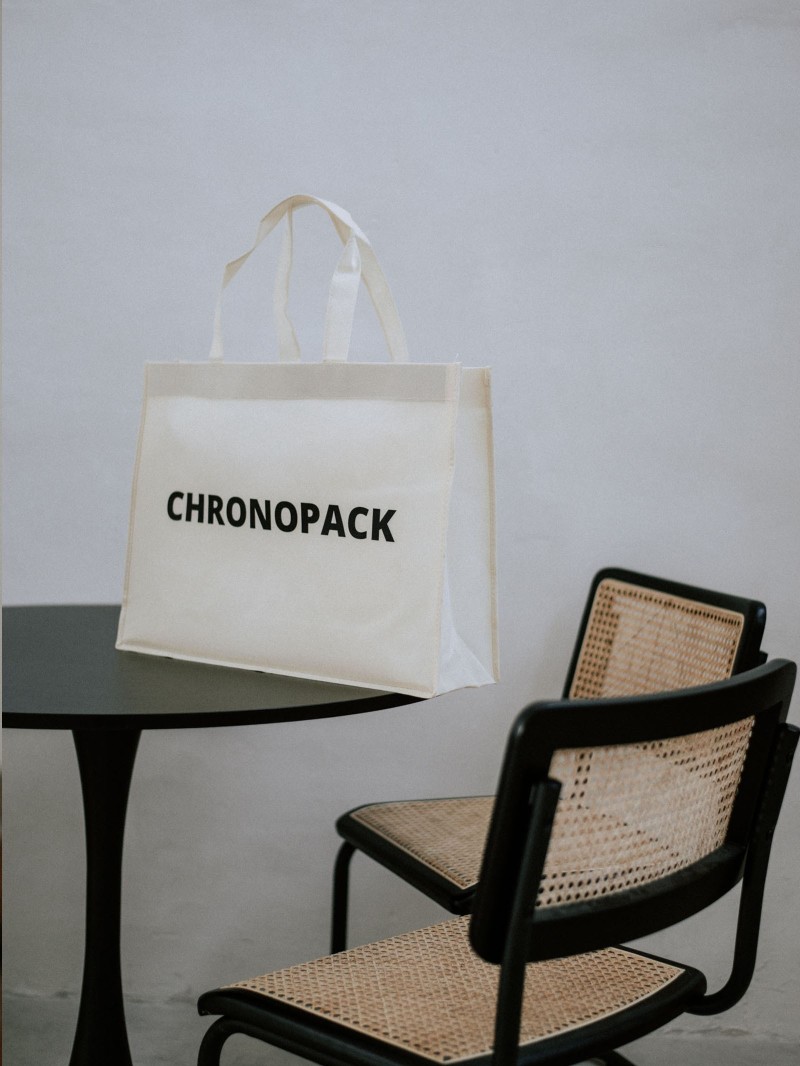 NONWOVEN DRAAGTAS "LYON" - BEIGE XL (55X14X40CM)