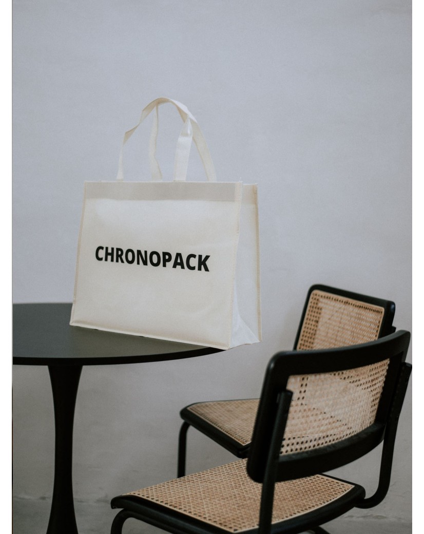 NONWOVEN DRAAGTAS "LYON" - BEIGE XL (55X14X40CM)