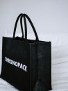 Black burlap bags customized with your logo - Order now