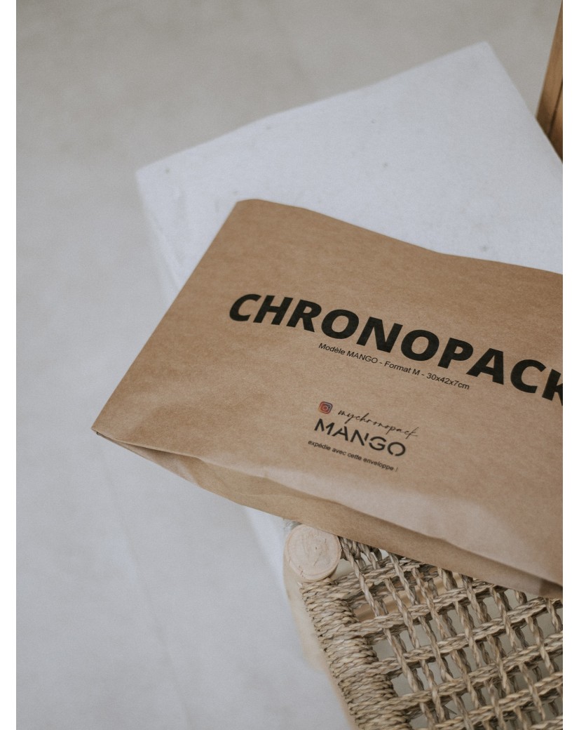 Extra starker wiederverschließbarer Kraftpapier-Versandbeutel Mango M (30x7x45,5cm)