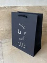 Luxury paper bags - Black M - Drawstring handles