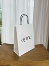 Bolsas con asas torsionadas negras – Blanco – S (18x8x22,5 cm)