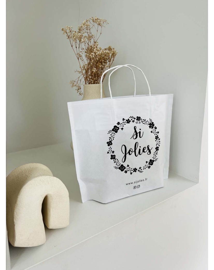 BOOT PAPIEREN TAS - WIT M (45x14x35cm)