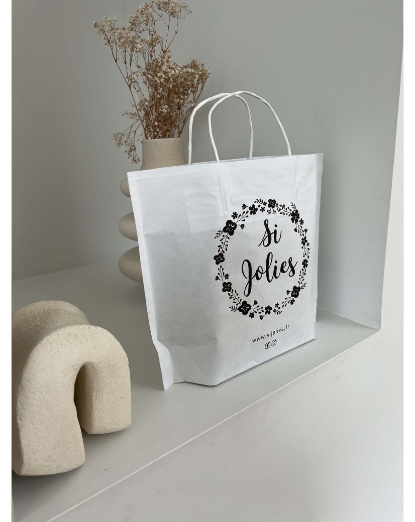 BOOT PAPIEREN TAS - WIT M (45x14x35cm)