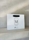 Luxury paper bags - White M - Ribbon handles