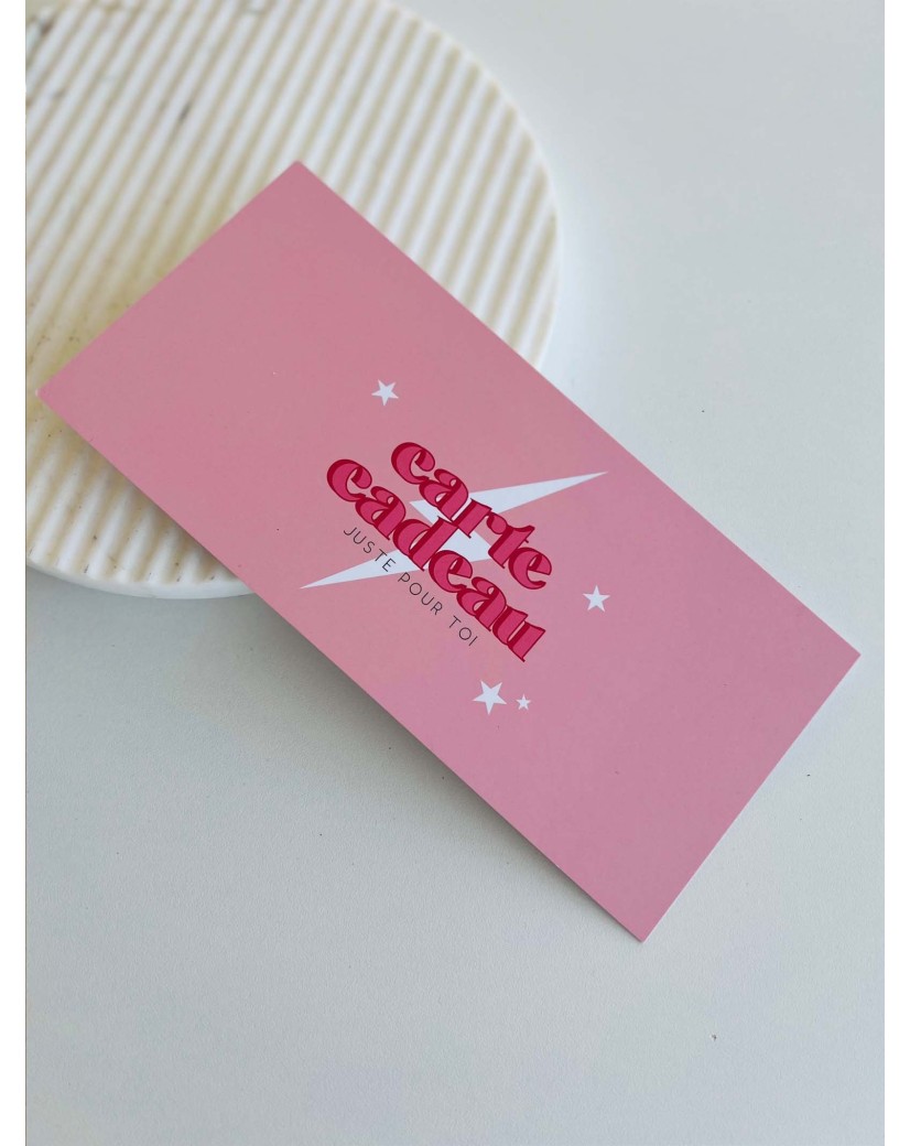 Gift Geschenkkarte – Rosa-Weiß, beidseitig bedruckt