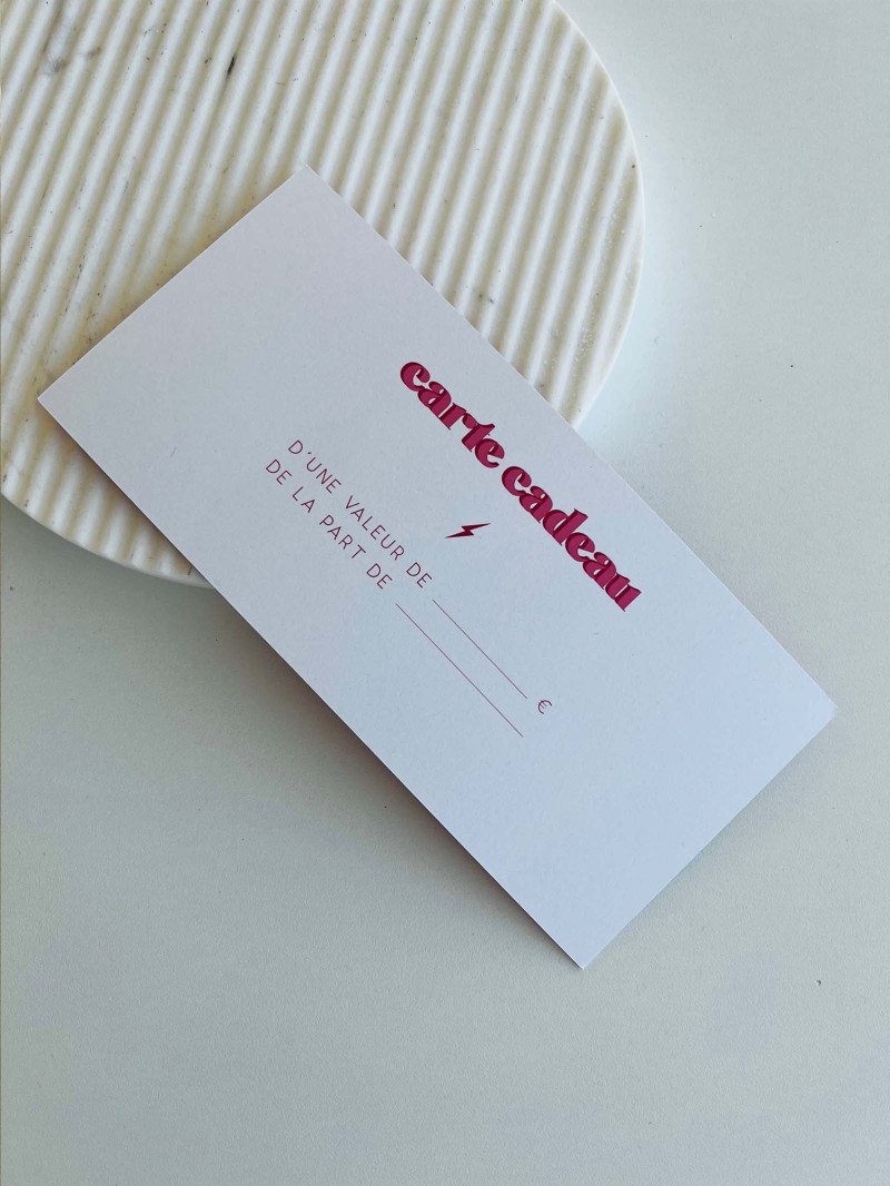 Gift Geschenkkarte – Rosa-Weiß, beidseitig bedruckt