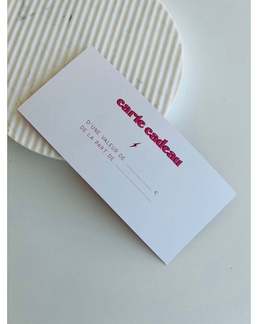 Gift Geschenkkarte – Rosa-Weiß, beidseitig bedruckt