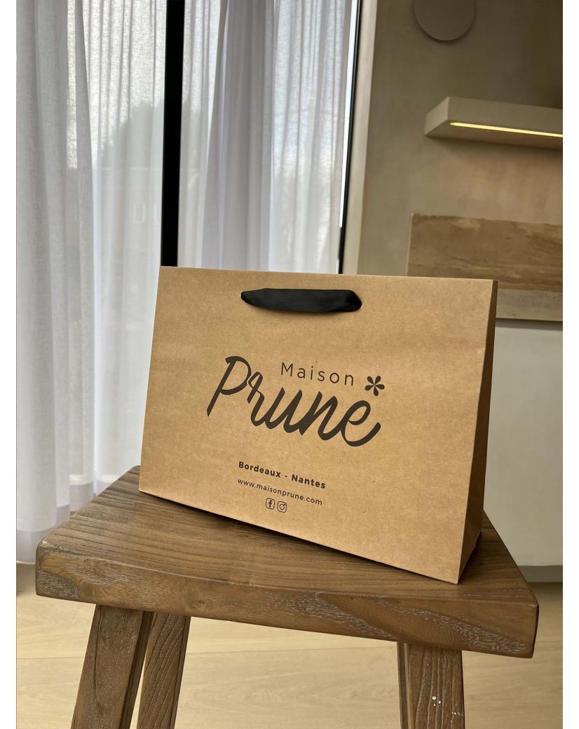 Braune Luxuspapiertüte – Größe M (35×12×25 cm)