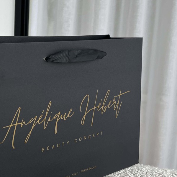 Luxury Paper Bag – Black – M (35x12x25 cm)