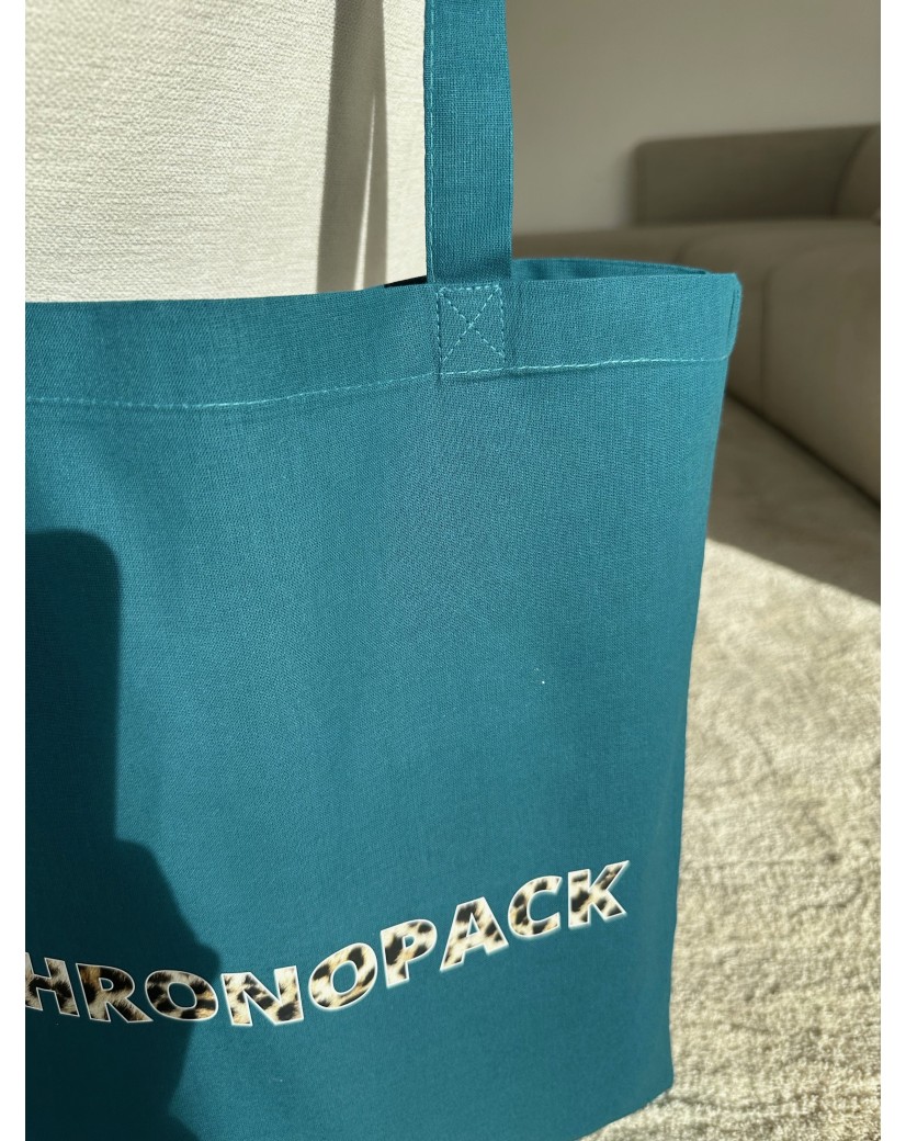 TOTEBAG "PARIJS" PETROL (38x42 cm)