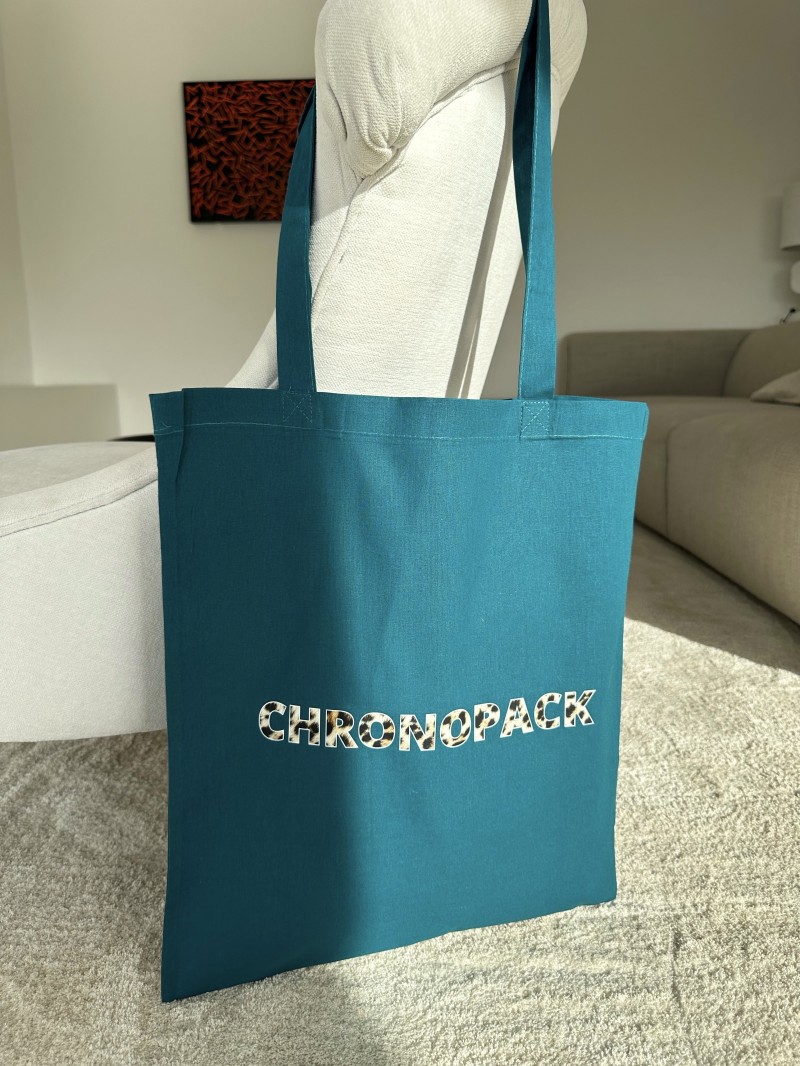 TOTEBAG "PARIJS" PETROL (38x42 cm)