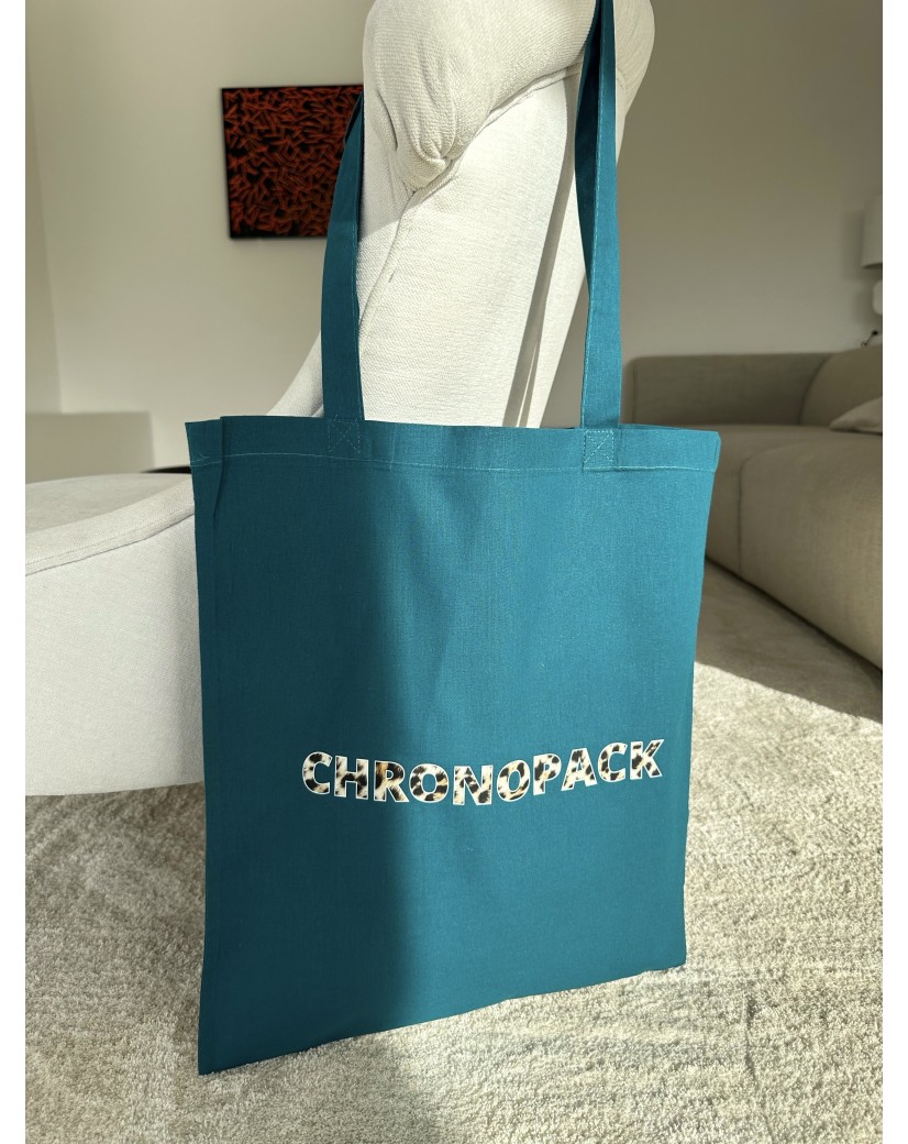 TOTEBAG "PARIJS" PETROL (38x42 cm)