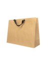 Kraft paper bag with black ribbon handles